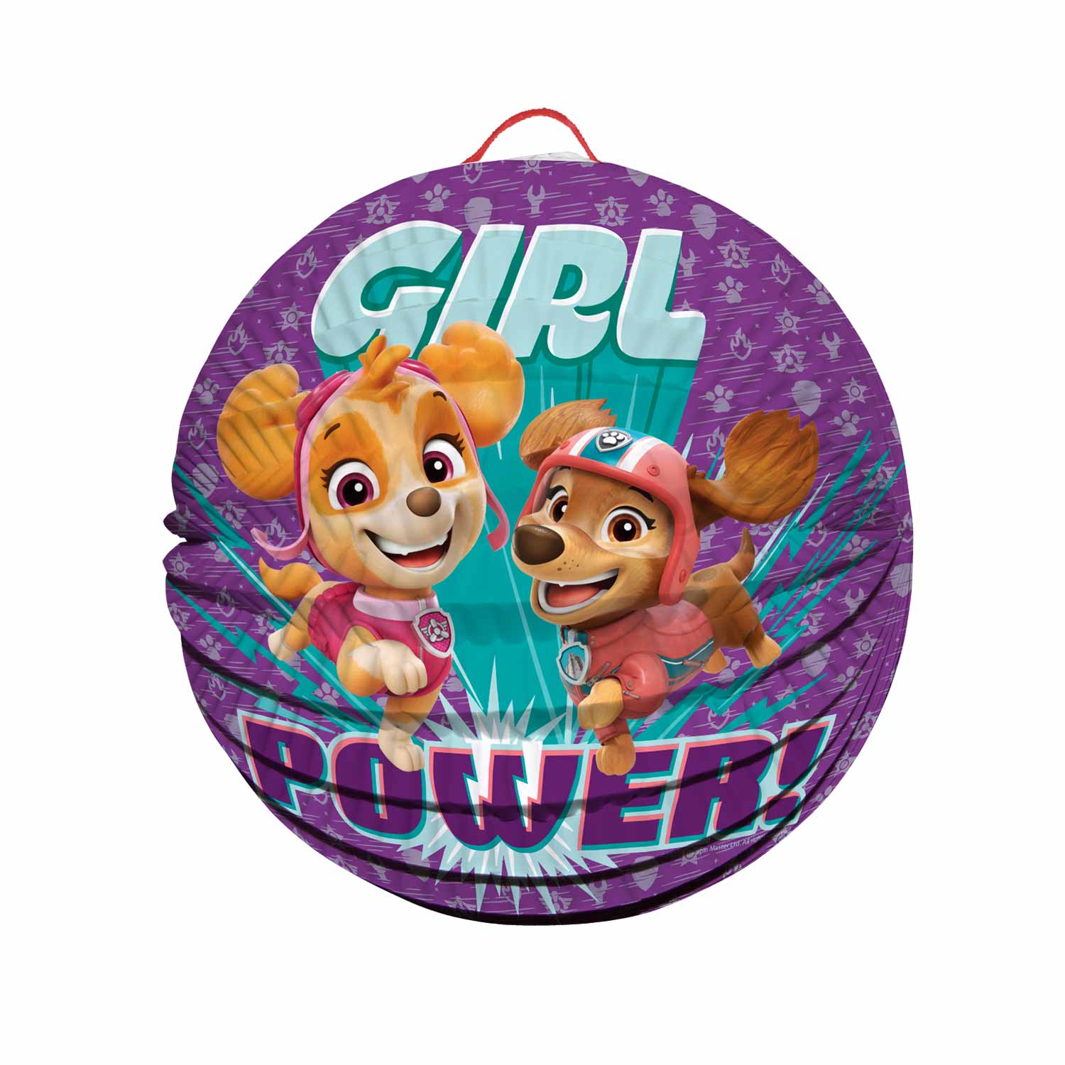 Lampion-Set Paw Patrol Girl mit LED-Laternenstab  