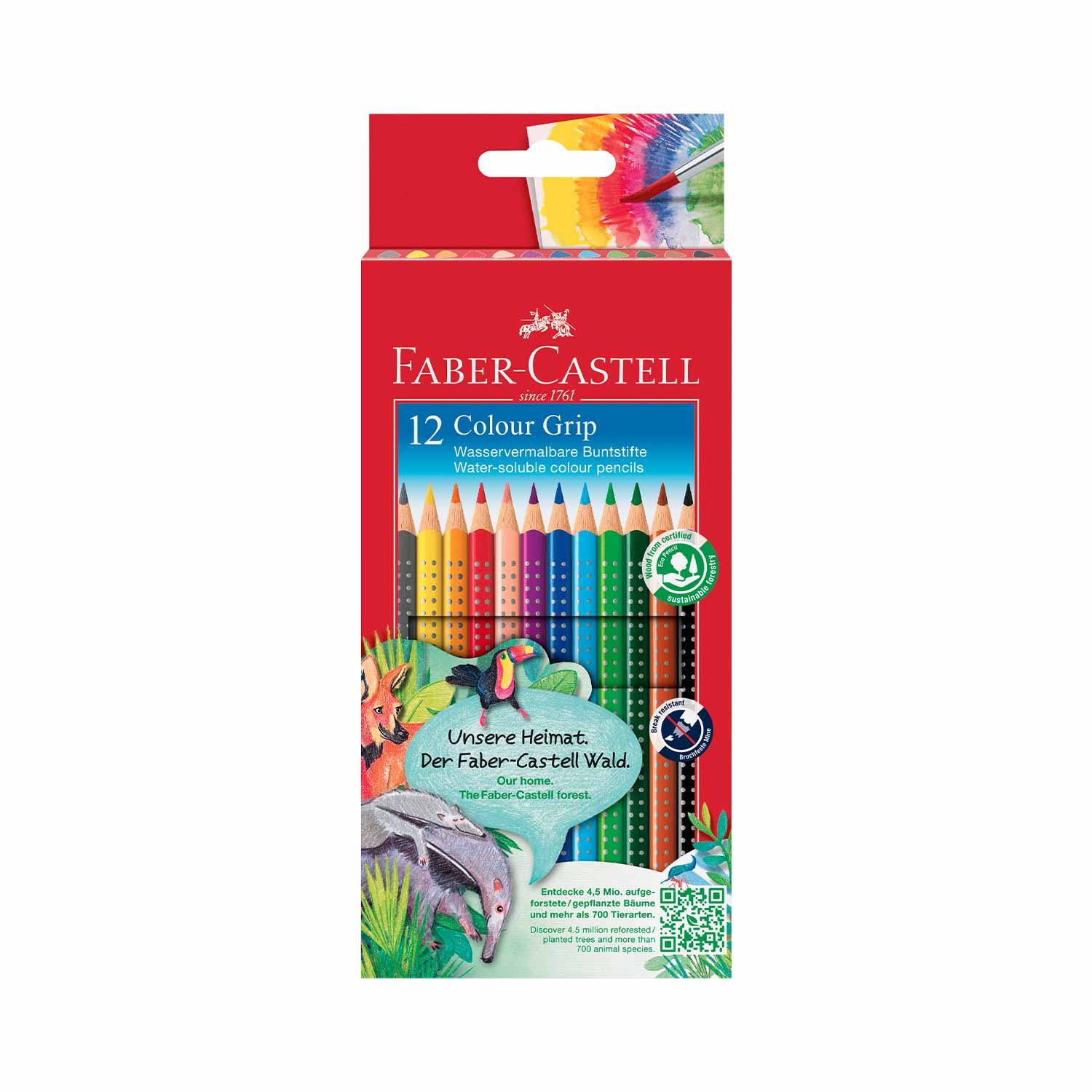 Faber-Castell Buntstift Colour Grip 12er-Etui