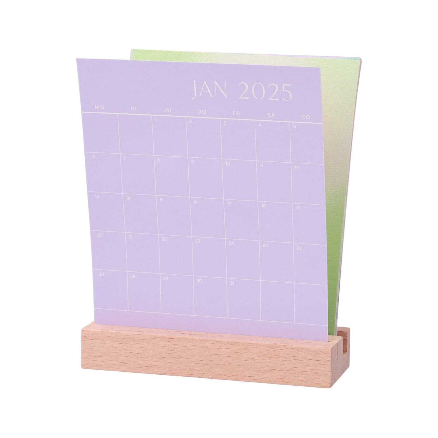 novooo Tischkalender mit Standfuß 18 Monate 2025/2026