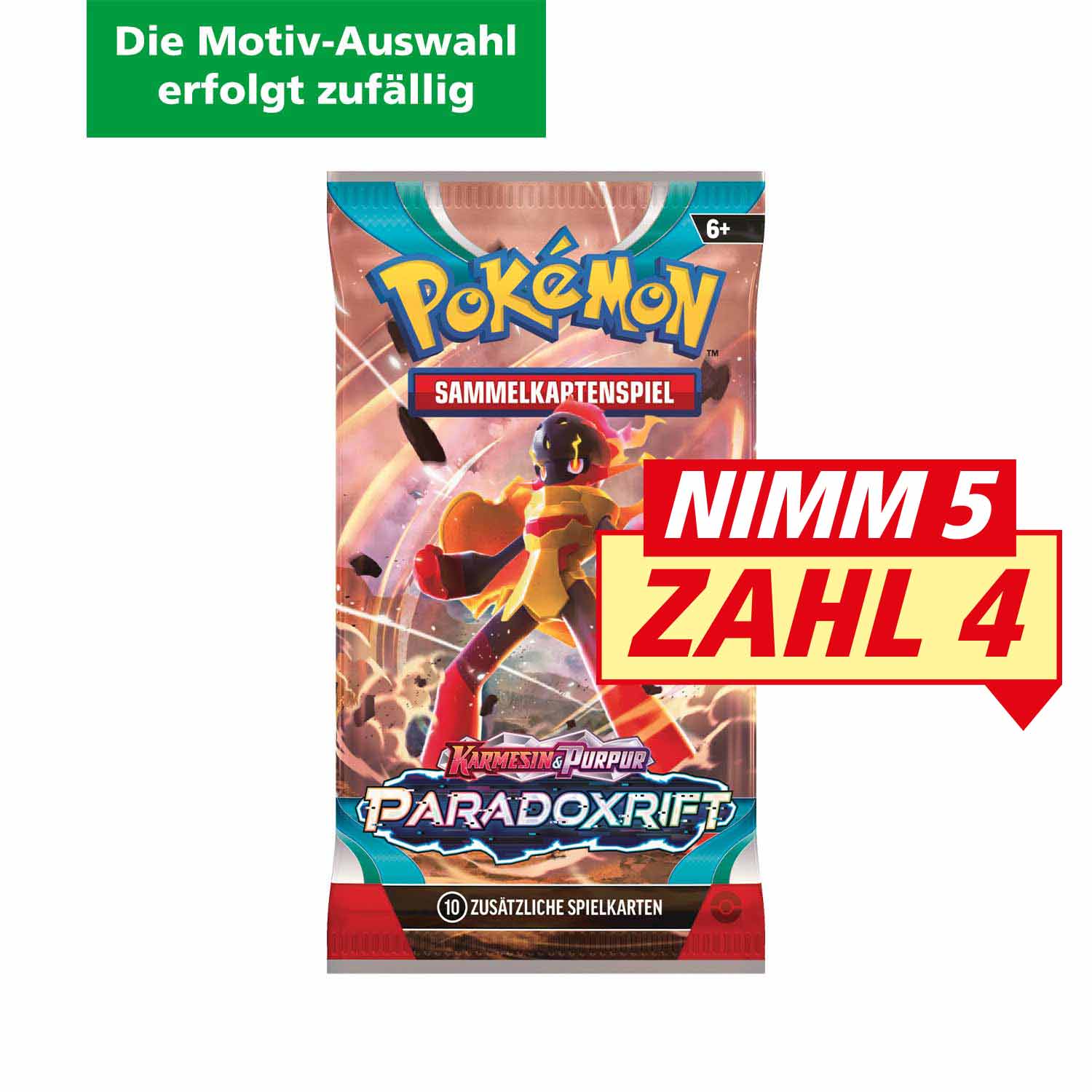 Pokémon Boosterpack Sammelkarten Paradoxrift (Die Motiv-Auswahl erfolgt zufällig) 