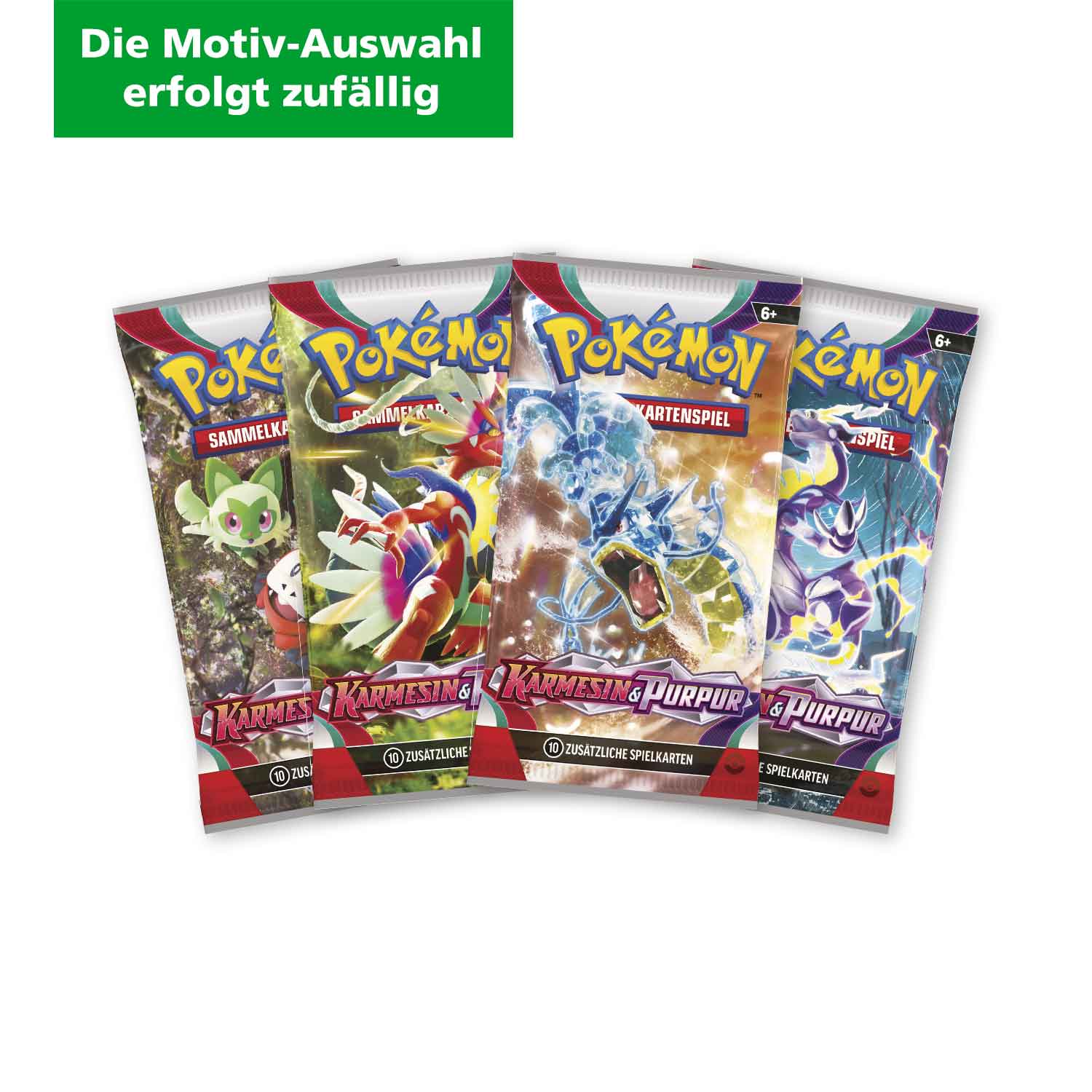 Pokémon Boosterpack Sammelkarten Karmesin & Purpur DE (Die Motiv-Auswahl erfolgt zufällig)