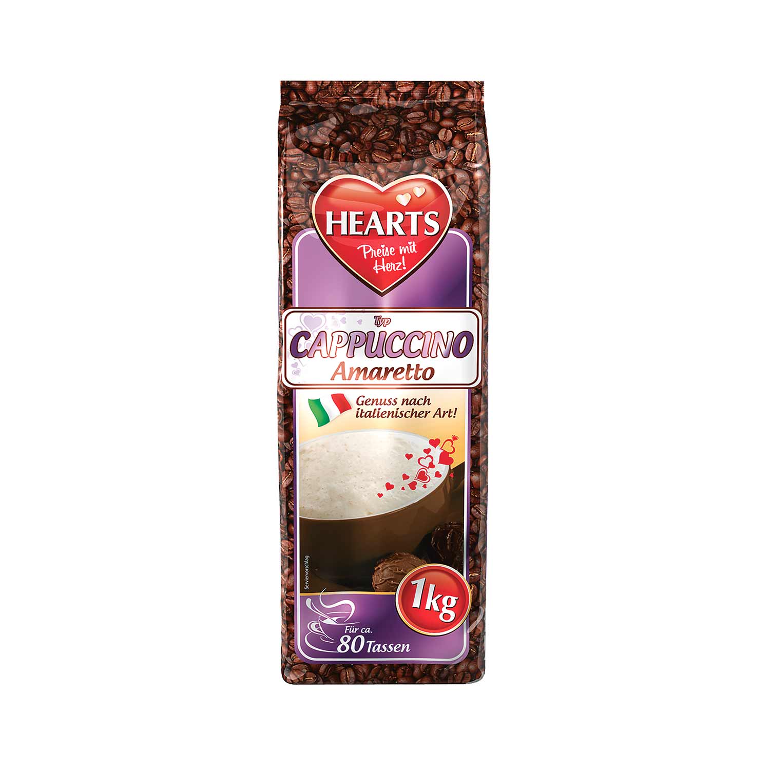 Hearts Cappuccino Amaretto 1 kg für ca. 80 Tassen