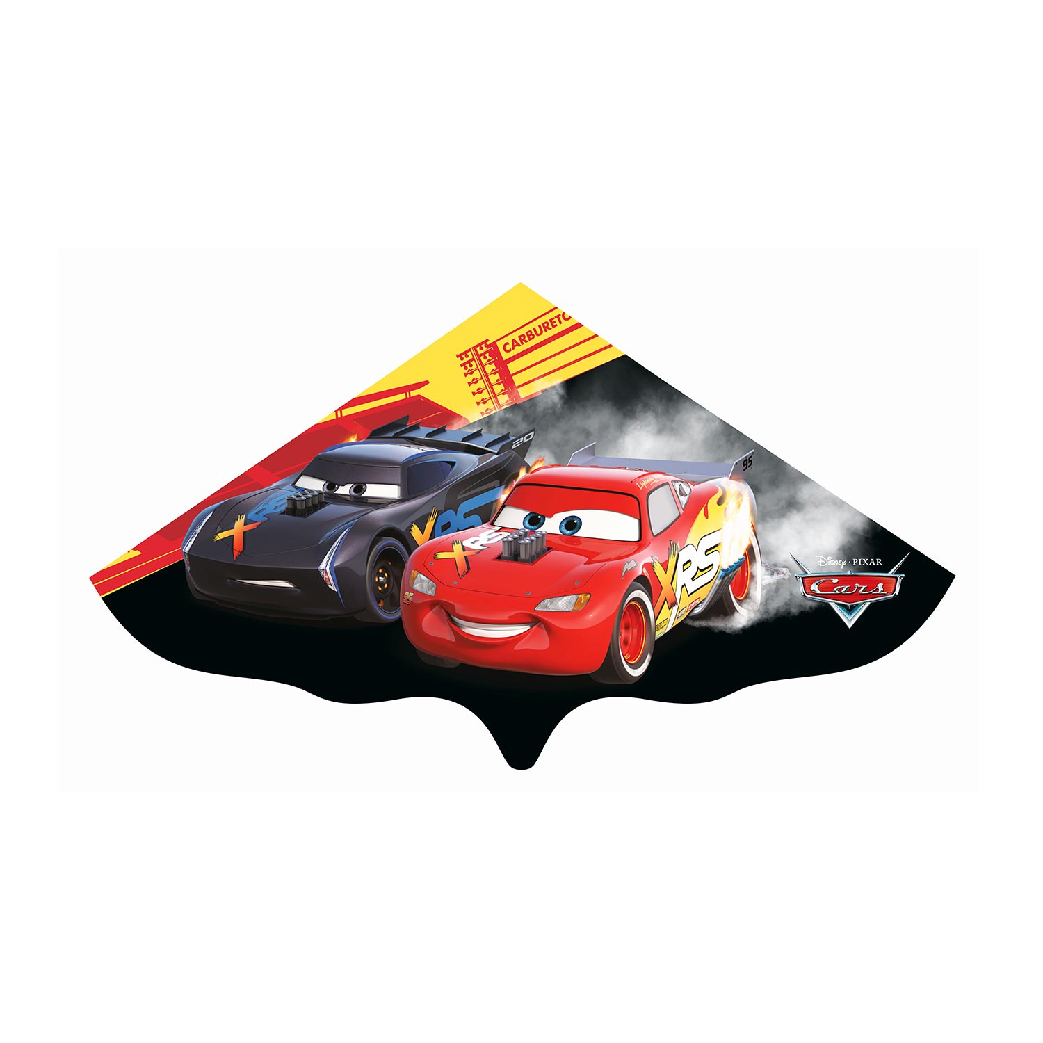 Kinderdrachen Lightning McQueen mit Wickelgriff und Schnur 115 x 63 cm 