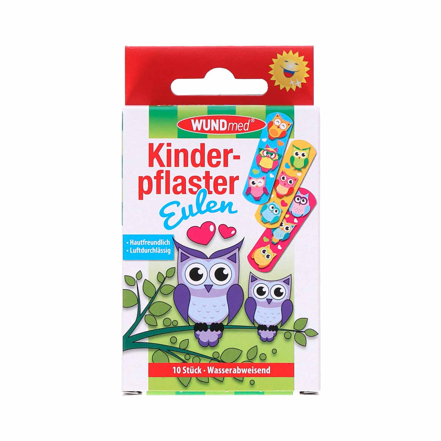 Kinderpflaster Motiv Eule 10 Stück wasserabweisend