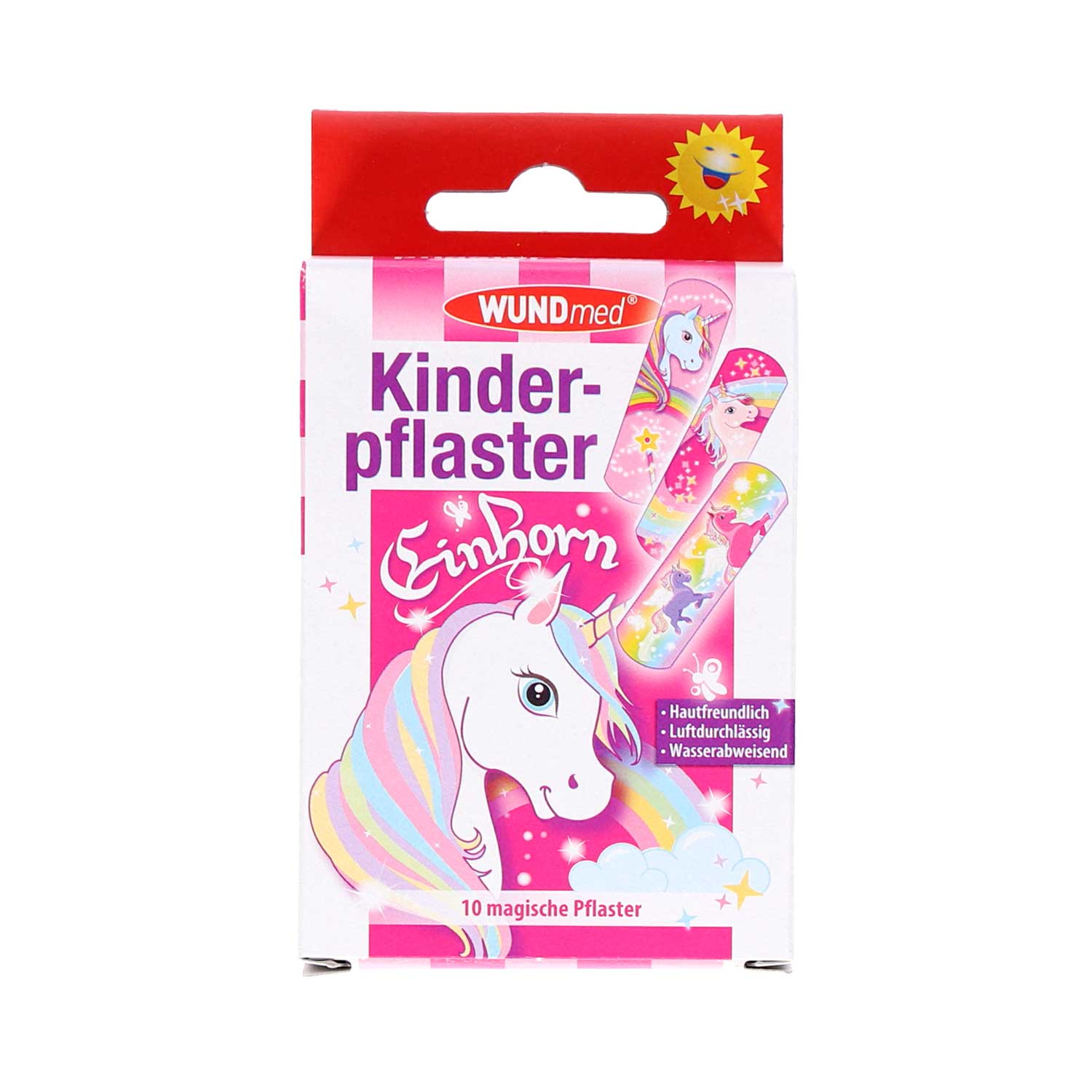 Kinderpflaster Motiv Einhorn 10 Stück wasserabweisend 