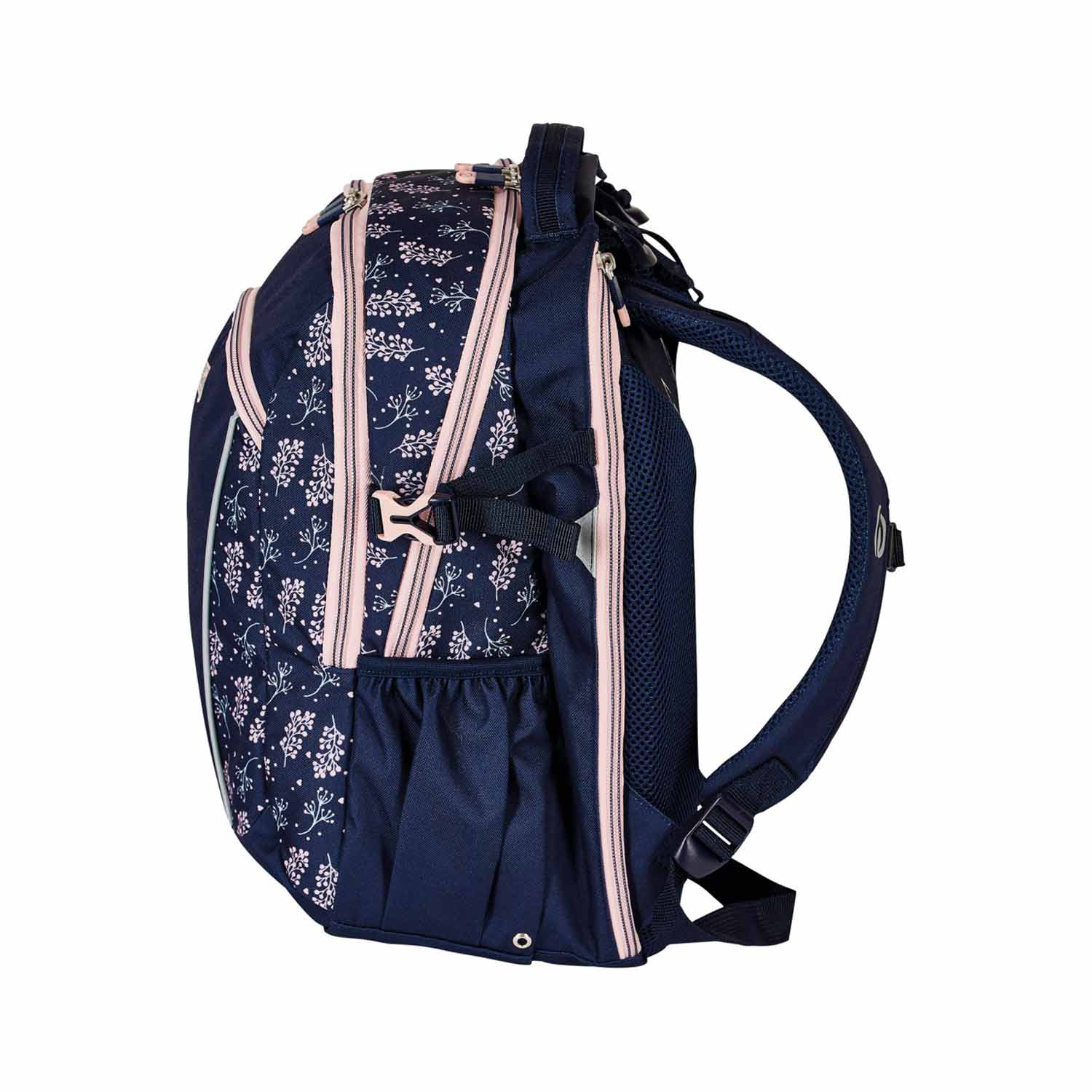 Herlitz Grundschulrucksack "Ultimate Blossom" dunkelblau