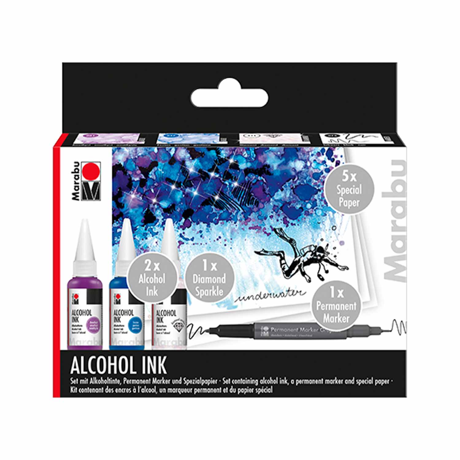 MARABU Alcohol Ink-Set "Underwater"