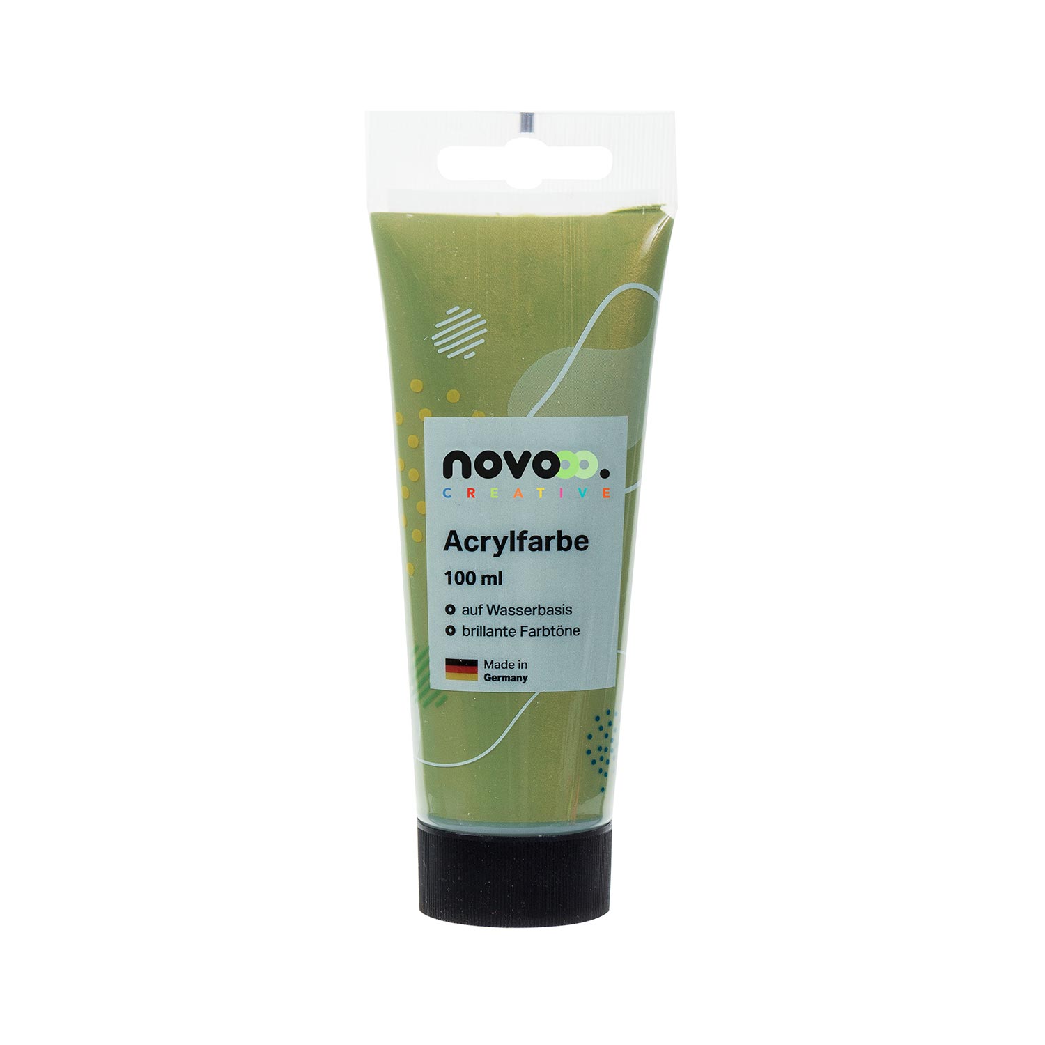 novooo Acrylfarbe 100 ml metallic olivgrün