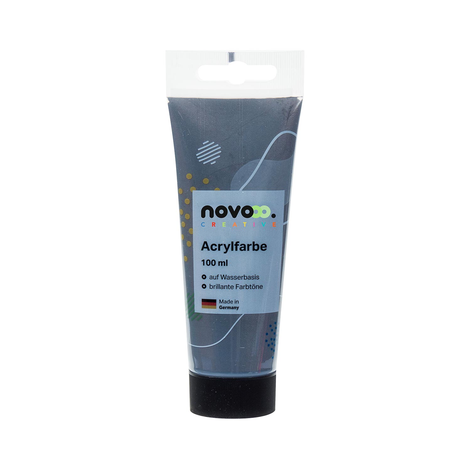 novooo Acrylfarbe 100 ml metallic graphit