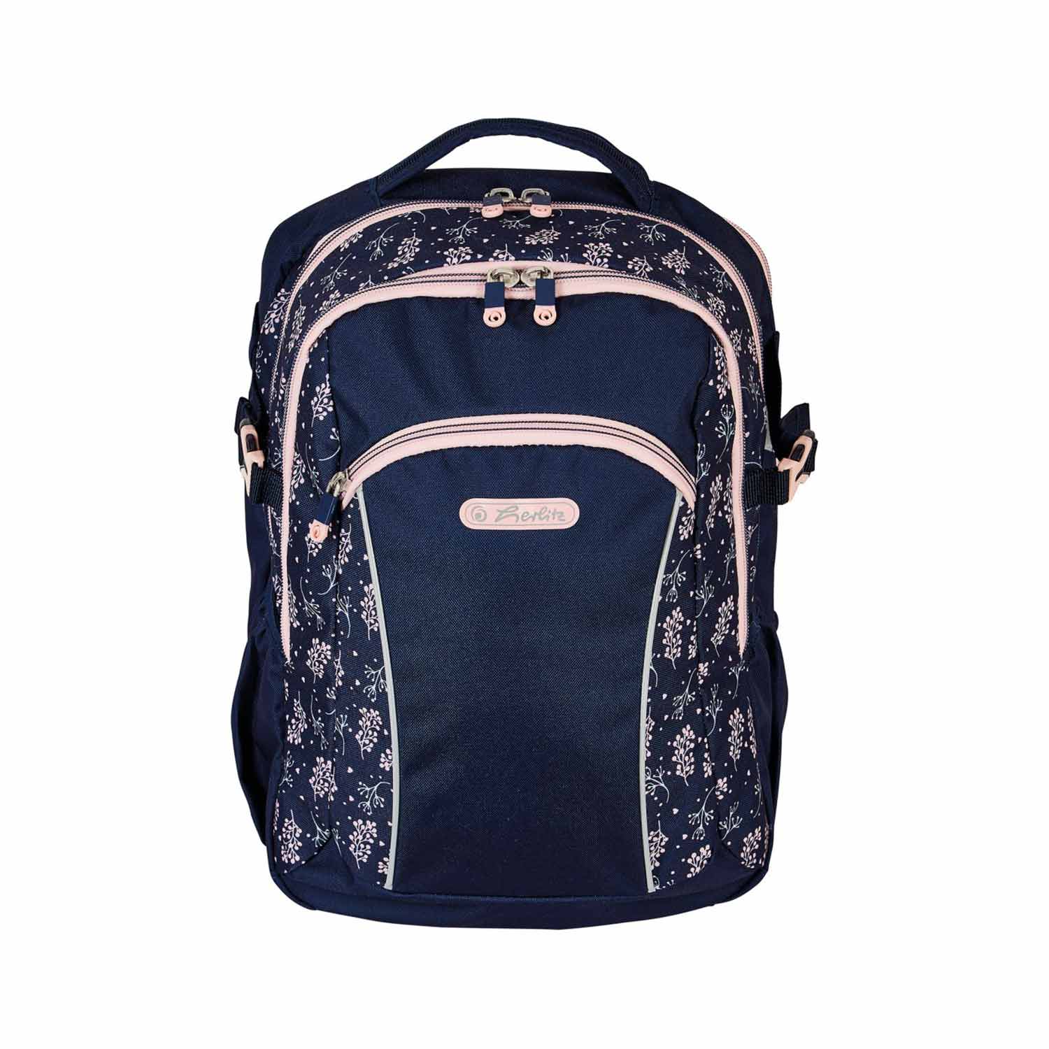 Herlitz Grundschulrucksack "Ultimate Blossom" dunkelblau