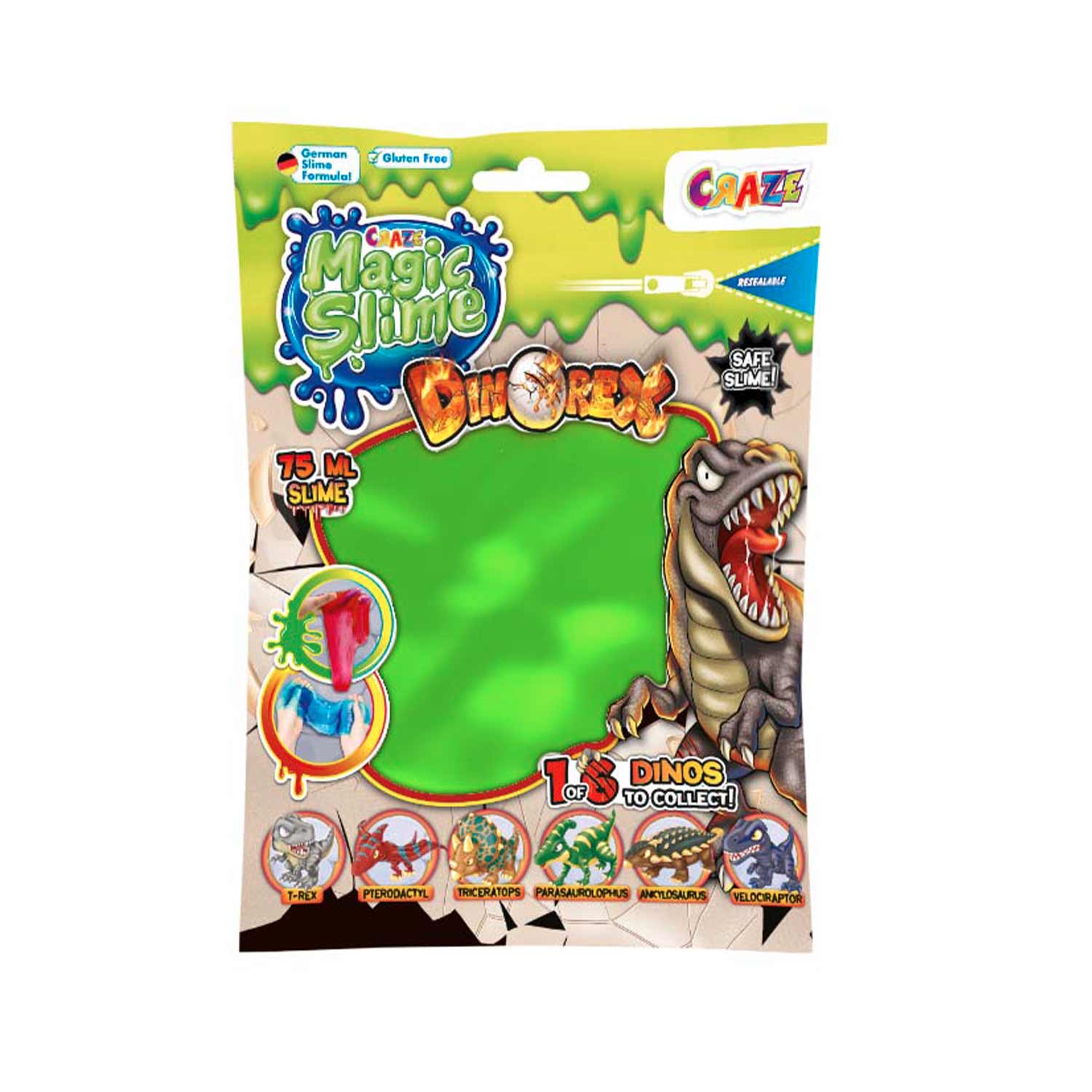 Magic Slime mit Dino Sammelfigur (Motivauswahl erfolgt zufällig) 
